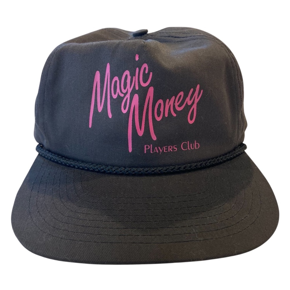 Vintage Rope Hat Snapback Magic Money Players Club Black Pink Casino